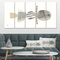 Geometric Balance Neutral I Canvas Wall Art Panels