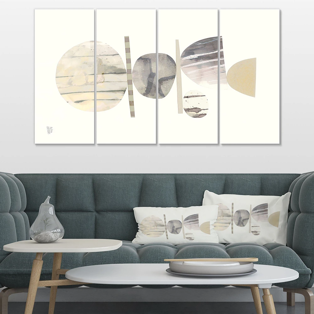 Geometric Balance Neutral II Canvas Wall Art