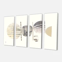 Geometric Balance Neutral II Canvas Wall Art