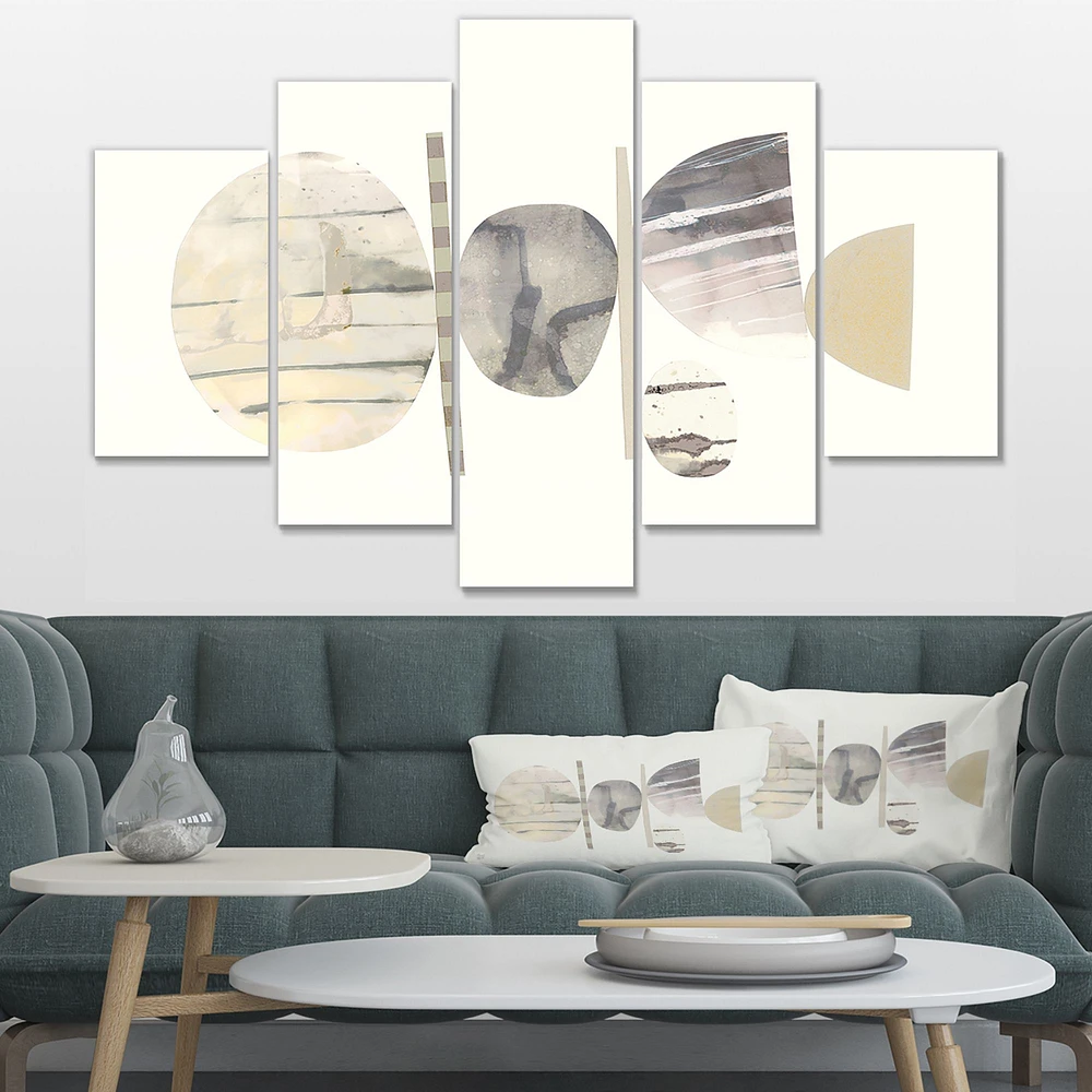 Geometric Balance Neutral II Canvas Wall Art