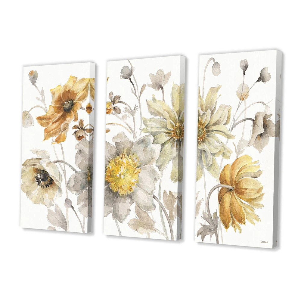 Fields of Gold Watercolor Flower VII  Canvas Art