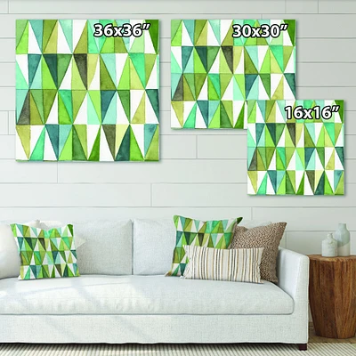 Toile « Green Triangle III »