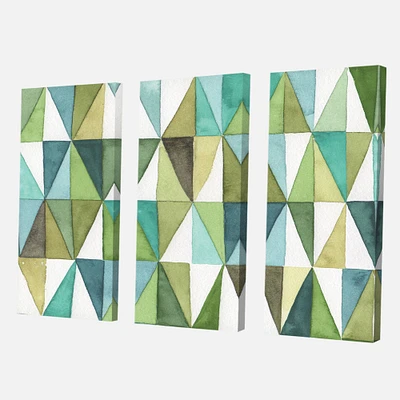 Green Triangle III Canvas Wall Art