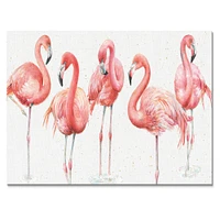 Toile  « Gracefully Pink Shabby Flamingo »