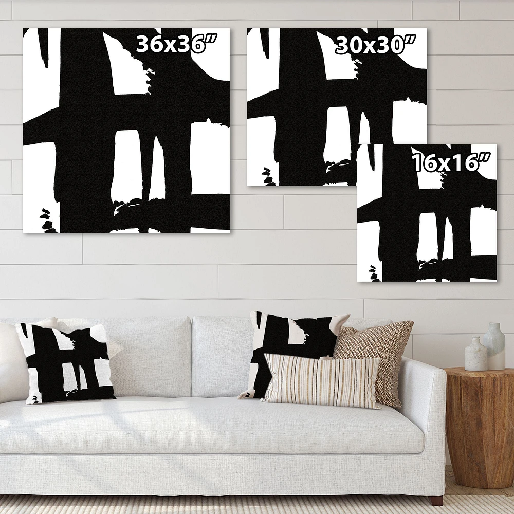 Black & White Crossing Paths II Wall Art