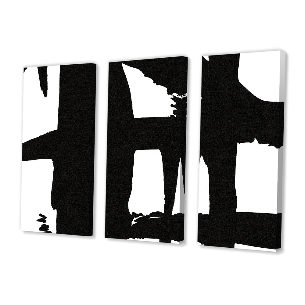 Black & White Crossing Paths II Wall Art - 3 Panels