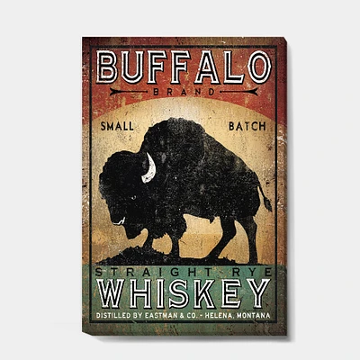 Toile « Vintage Buffalo Whiskey »