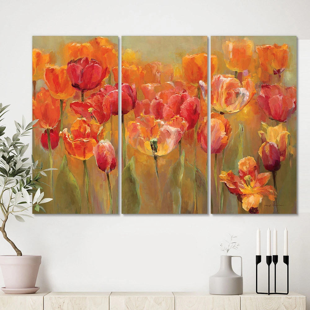 Red Tulips 3 Canvas Wall Art