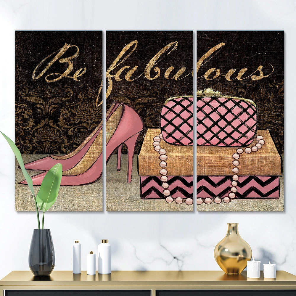 Gold Fabulous Life Style III  Canvas Wall Art