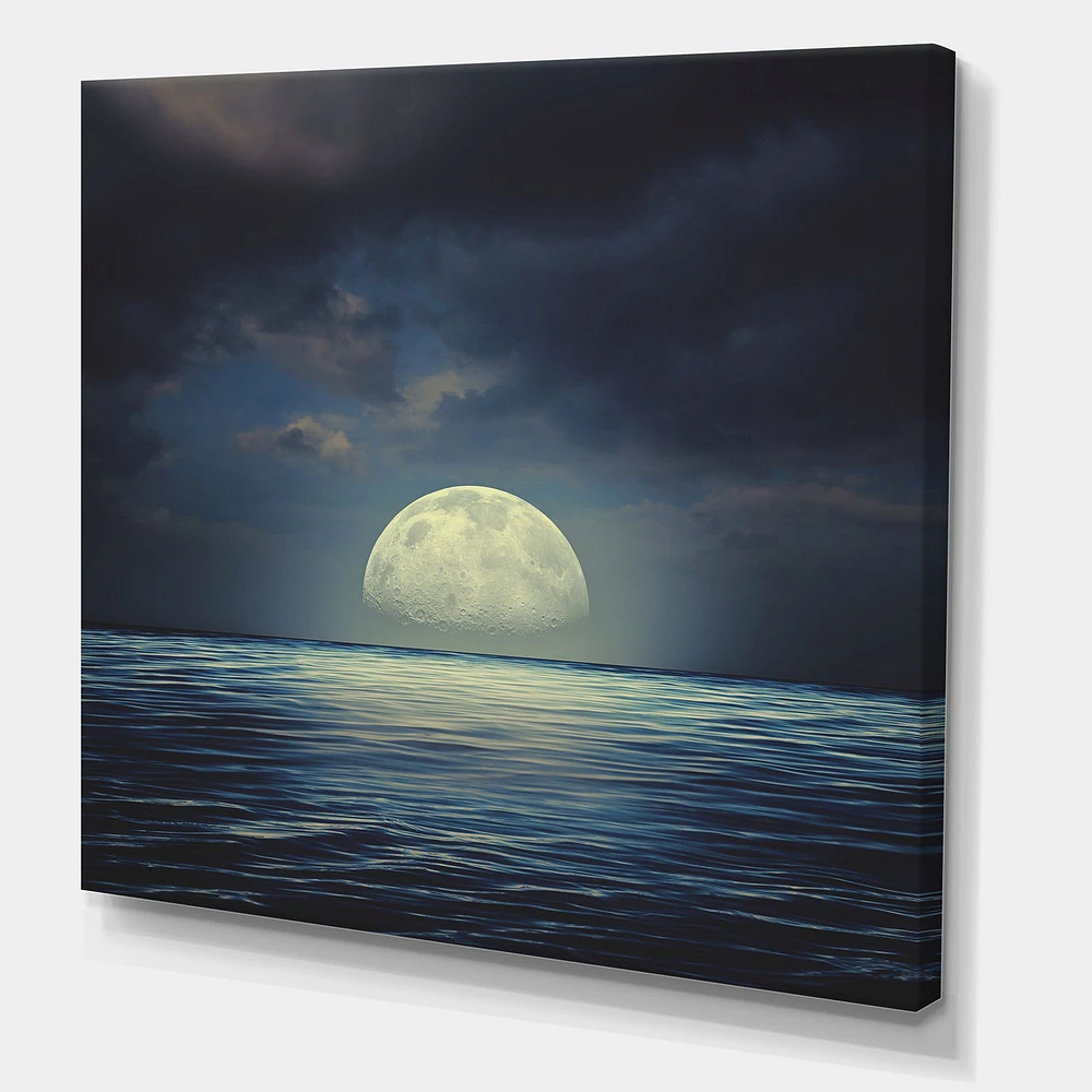 Super Moon Over The Sea II  Wall Art