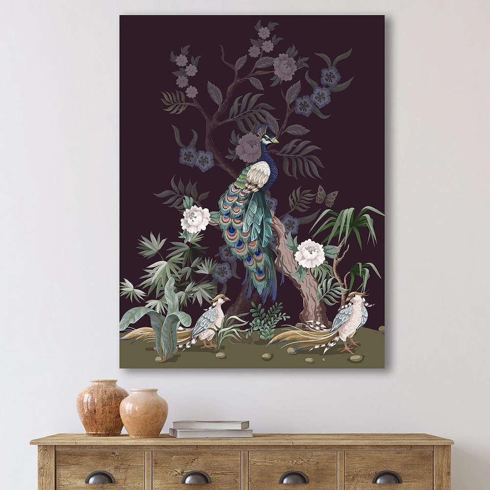 Chinoiserie with Birds and Peonies V  Wall Art