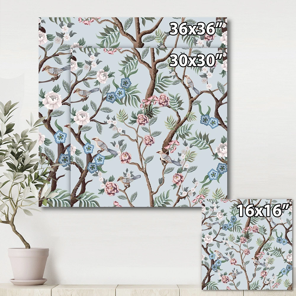 Chinoiserie with Birds and Peonies X  Wall Art