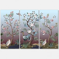 Toile « Chinoiserie with Birds and Peonies XI