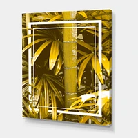 Toile « Yellow Bamboo and Tropical Leaves »