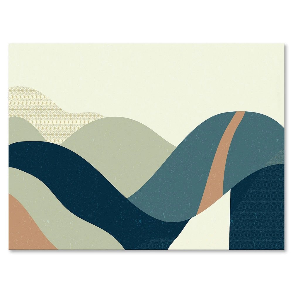 Toile « Abstract Geometric Landscape with Hills