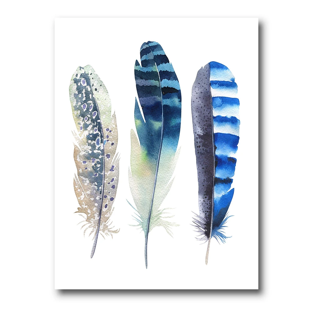 Toile « Colourful Boho Feathers I »