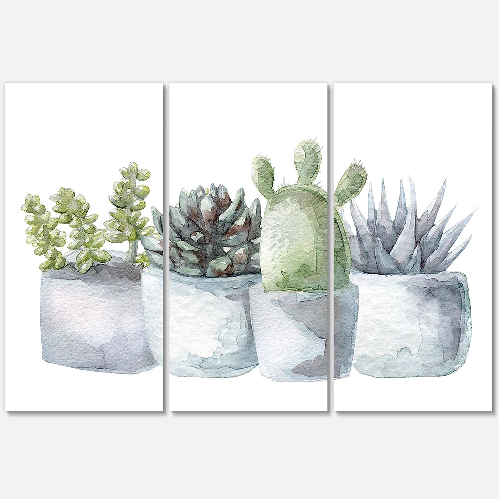 Toile « Cactus and Succulent House Plants I