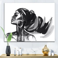 Monochrome Portrait of African American Woman IV  Wall Art