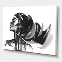 Monochrome Portrait of African American Woman IV  Wall Art