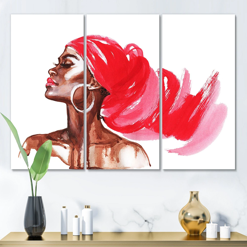 Portrait of African American Woman IX   Canvas Wall Art