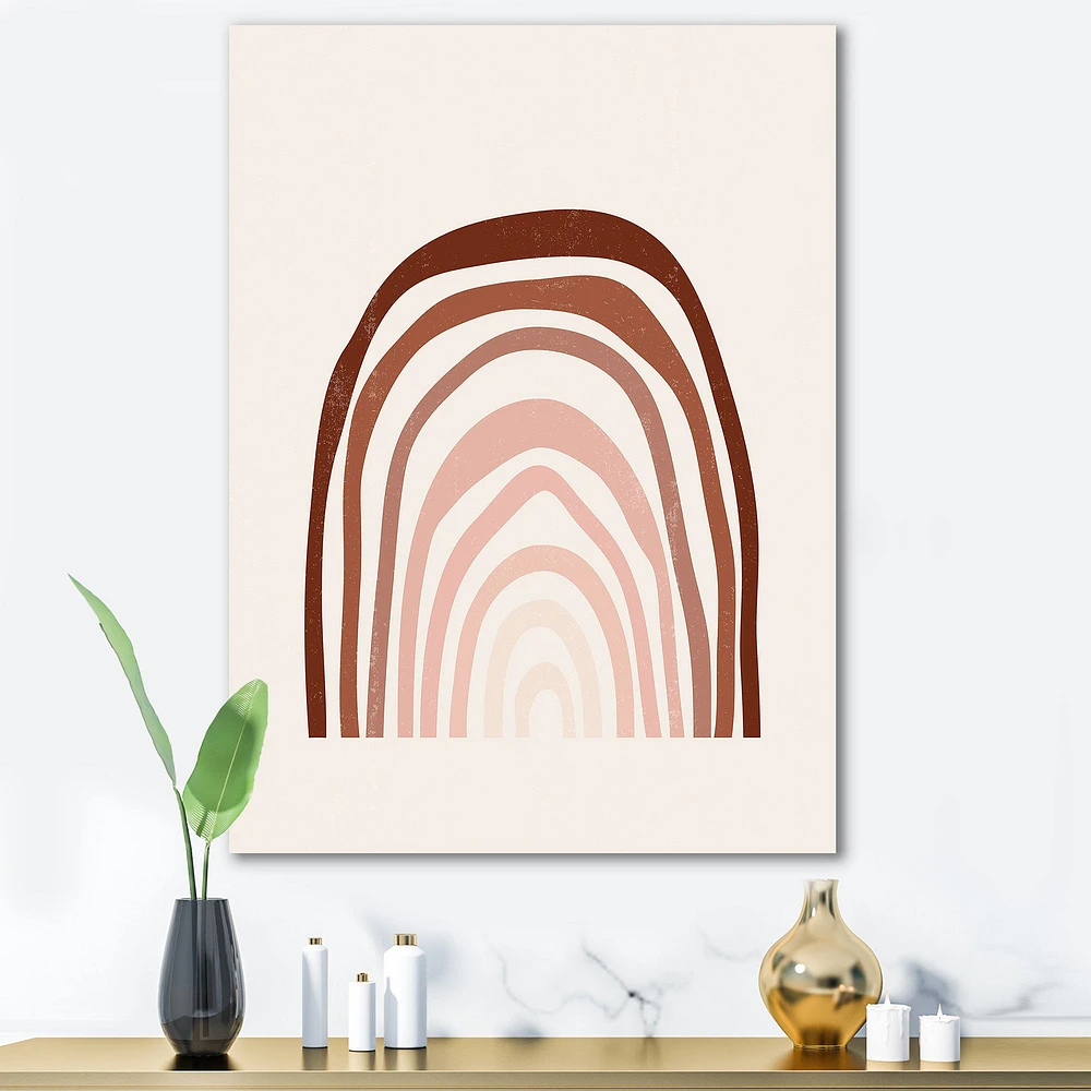 Terracotta Minimalist Boho Rainbow I  Wall Art