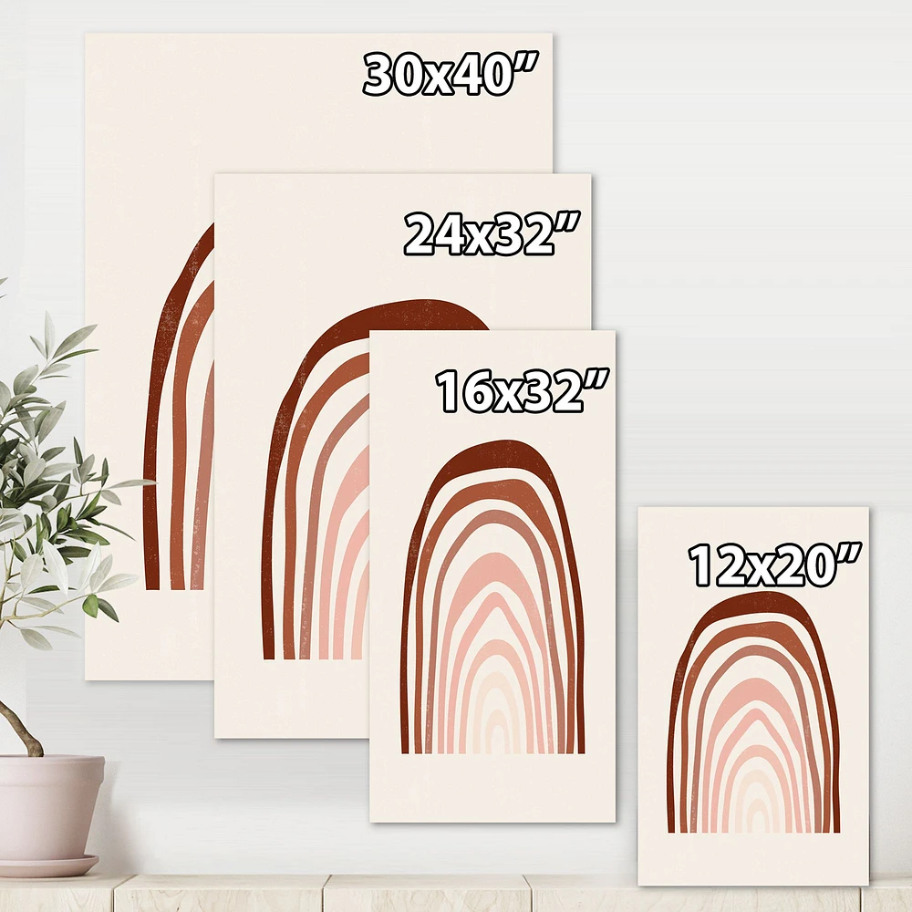 Terracotta Minimalist Boho Rainbow I  Wall Art