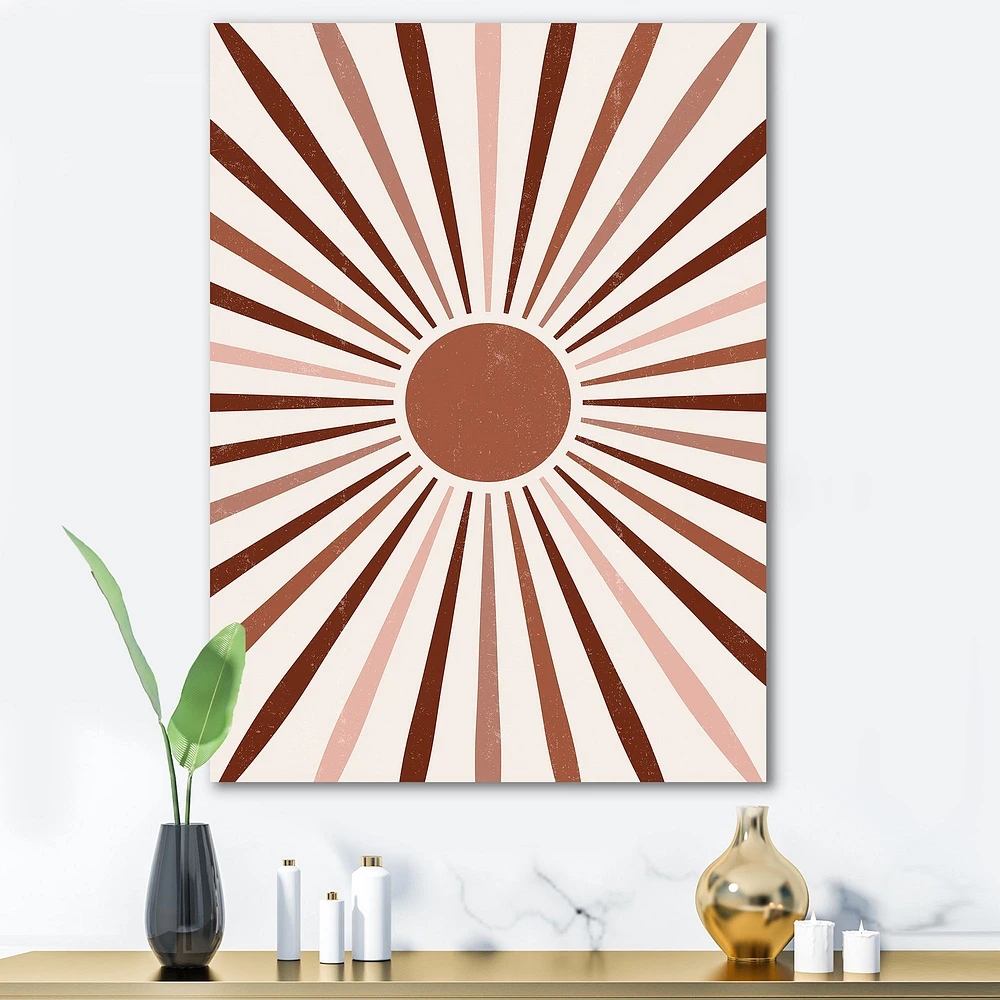 Geometric Radiant Sun  Canvas Wall Art