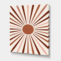 Geometric Radiant Sun  Canvas Wall Art