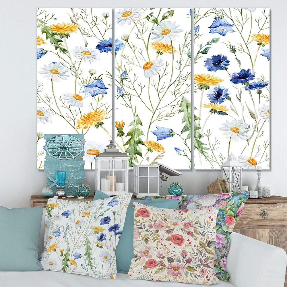 Toile « WildFlowers Chamomile and Clover Bell II