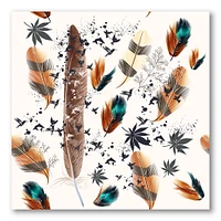 Multicolored Feather Pattern  Wall Art