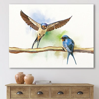 Two Barn Swallows Birds  Wall Art