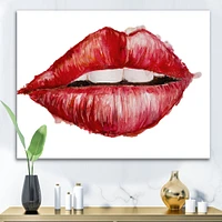 Toile « Valentines Day Red Woman Lips