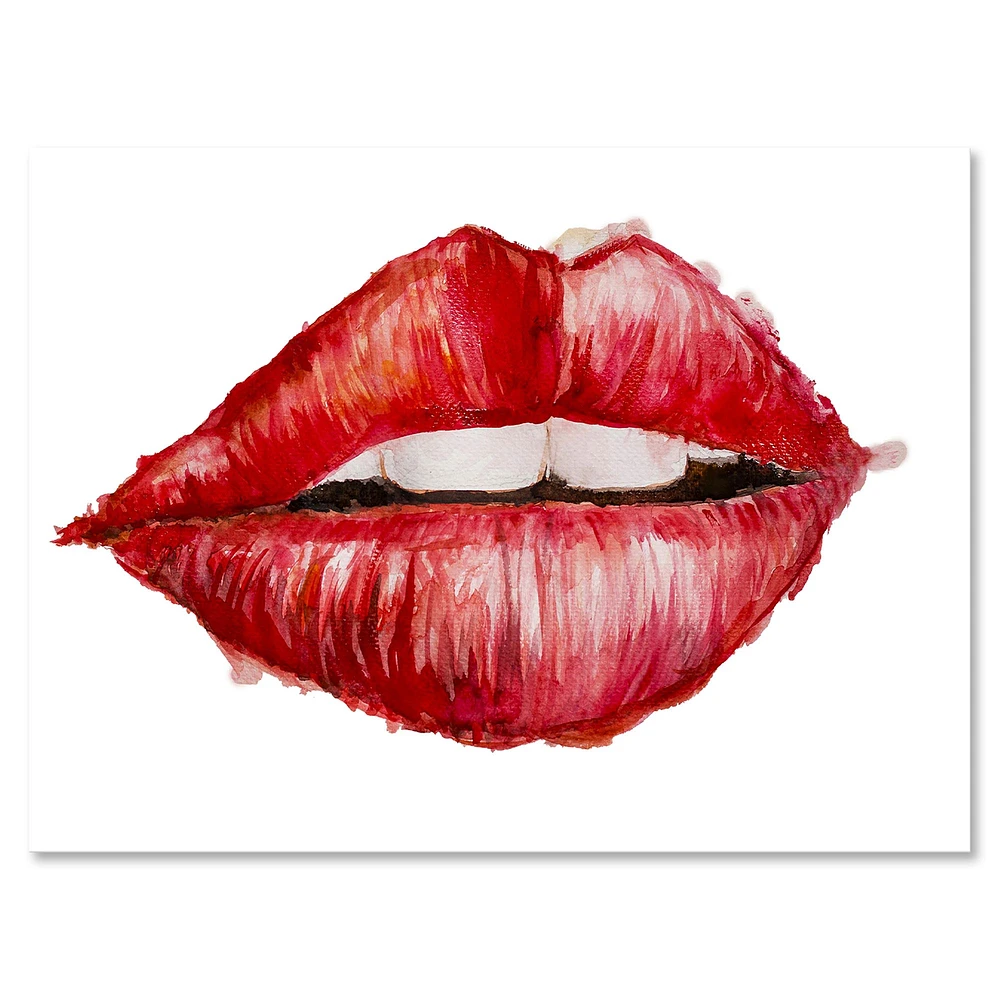 Valentines Day Red Woman Lips  Wall Art