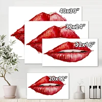 Valentines Day Red Woman Lips  Wall Art