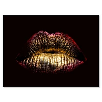 Toile « Sexy Golden Metallized Female Lips IV