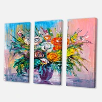 Bouquet of VIbrant Flowers  Canvas Wall Art