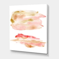 Abstract Set with Pink Gold Beige and Red Spots Canvas Wall Art