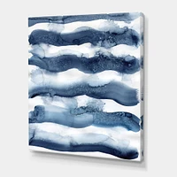 Abstract Classic Blue Waves  Wall Art