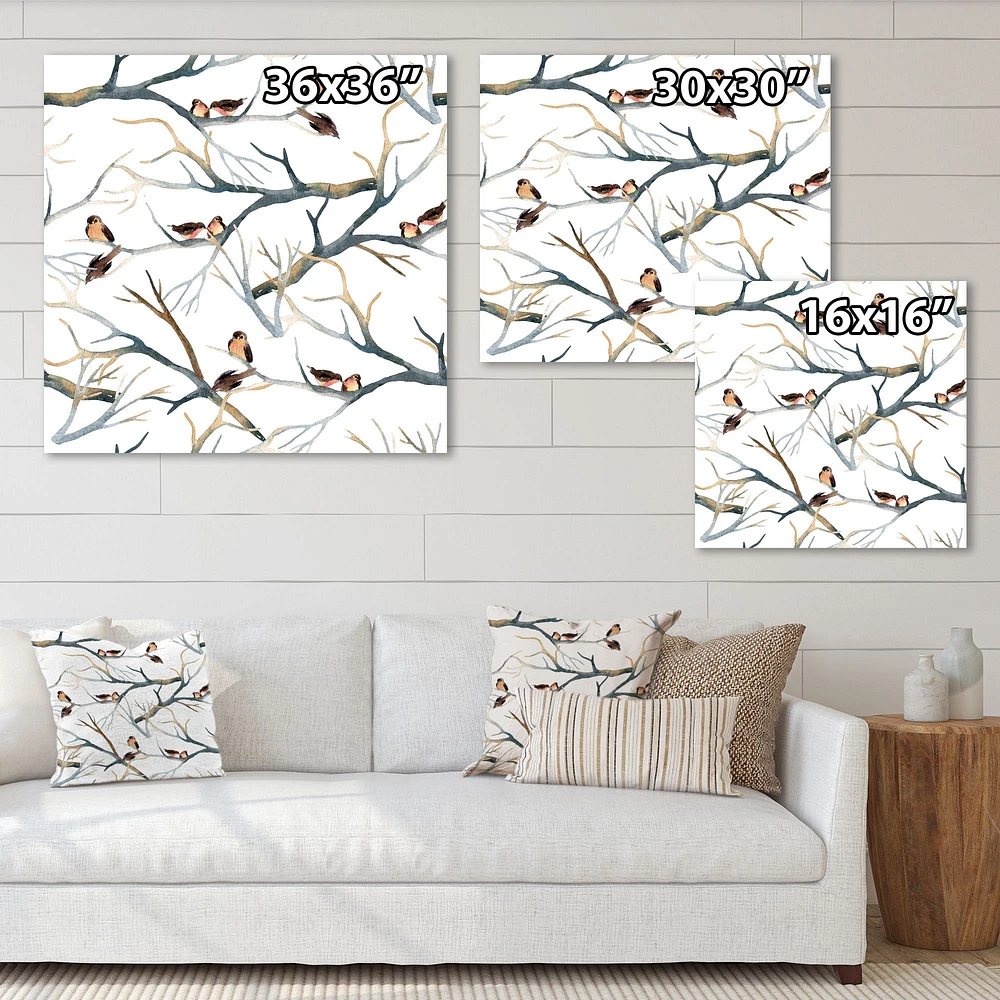 Little Birds on The Tree Branches I  Wall Art