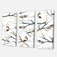 Little Birds on The Tree Branches I  Wall Art