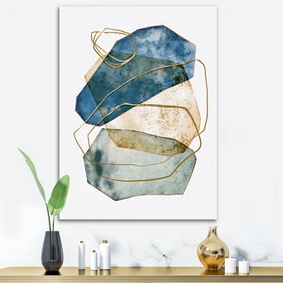 Minimal Geometric Stones I  Canvas Wall Art Print