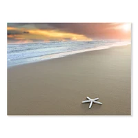 Starfish on a Beach Canvas Wall Art Print