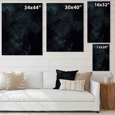 Toile imprimée « White Smoke on Black »