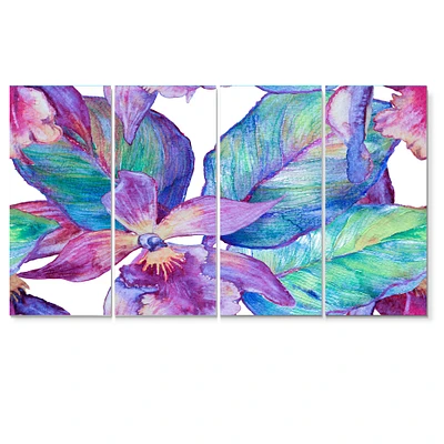 Orchid Seamless Pattern Canvas Wall Art Print