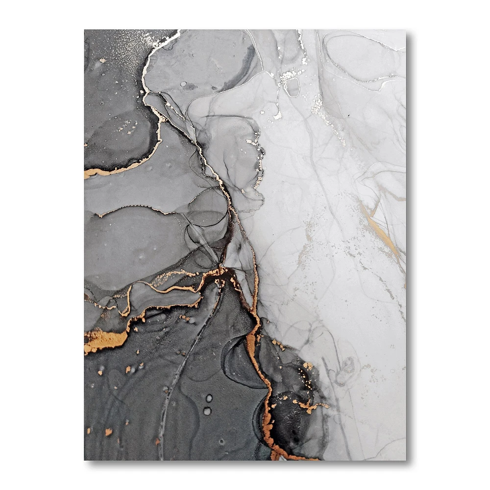 Delicate and Grey Drops  Canvas Wall Art Print