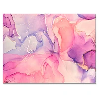 Pink and Purple Abstract Marble Texture I  Canvas Wall Art Print