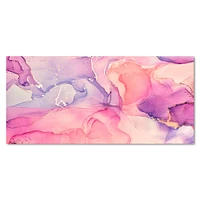 Pink and Purple Abstract Marble Texture I  Canvas Wall Art Print