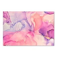 Pink and Purple Abstract Marble Texture I  Canvas Wall Art Print