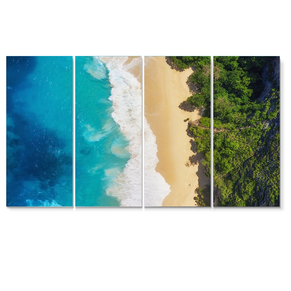 Sea and Beach Turquoise Water 5 Canvas Wall Art Print