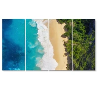 Sea and Beach Turquoise Water 5 Canvas Wall Art Print